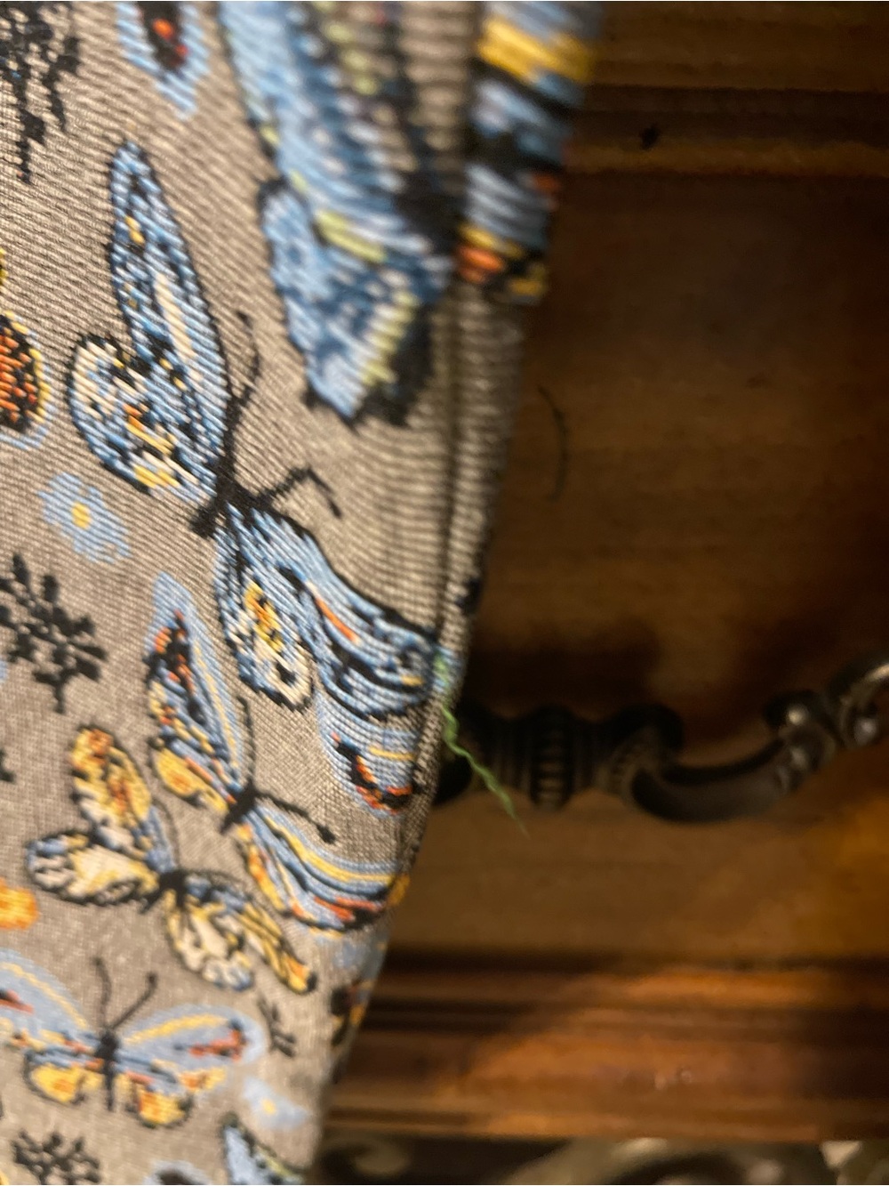 DAVI & DANI Butterfly Print Wide Leg Trousers in Blue and Yellow - Picture 5 of 7